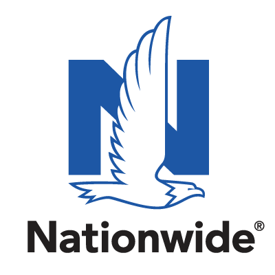 A blue and white logo of nationwide.