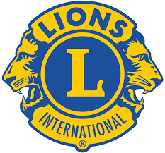 A lions club logo with the letters l and lions international.