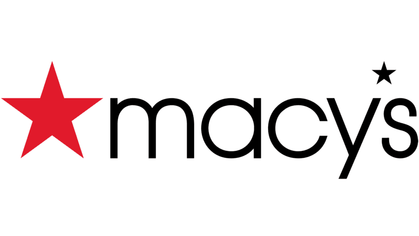 A black and red logo for macy 's.