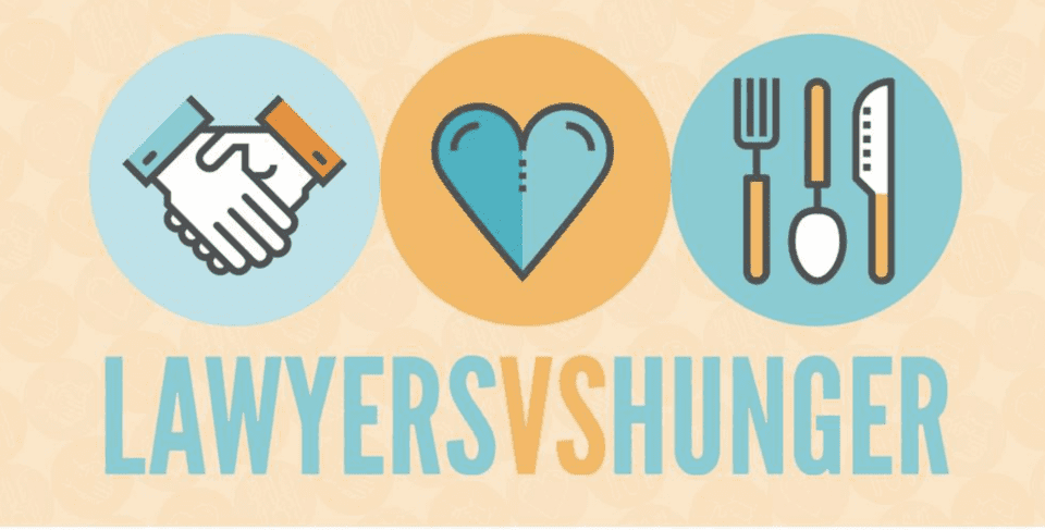 A picture of the lawyers vs. Hunks logo