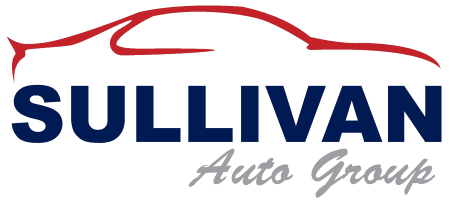 A green background with the word sullivan auto group written in blue.