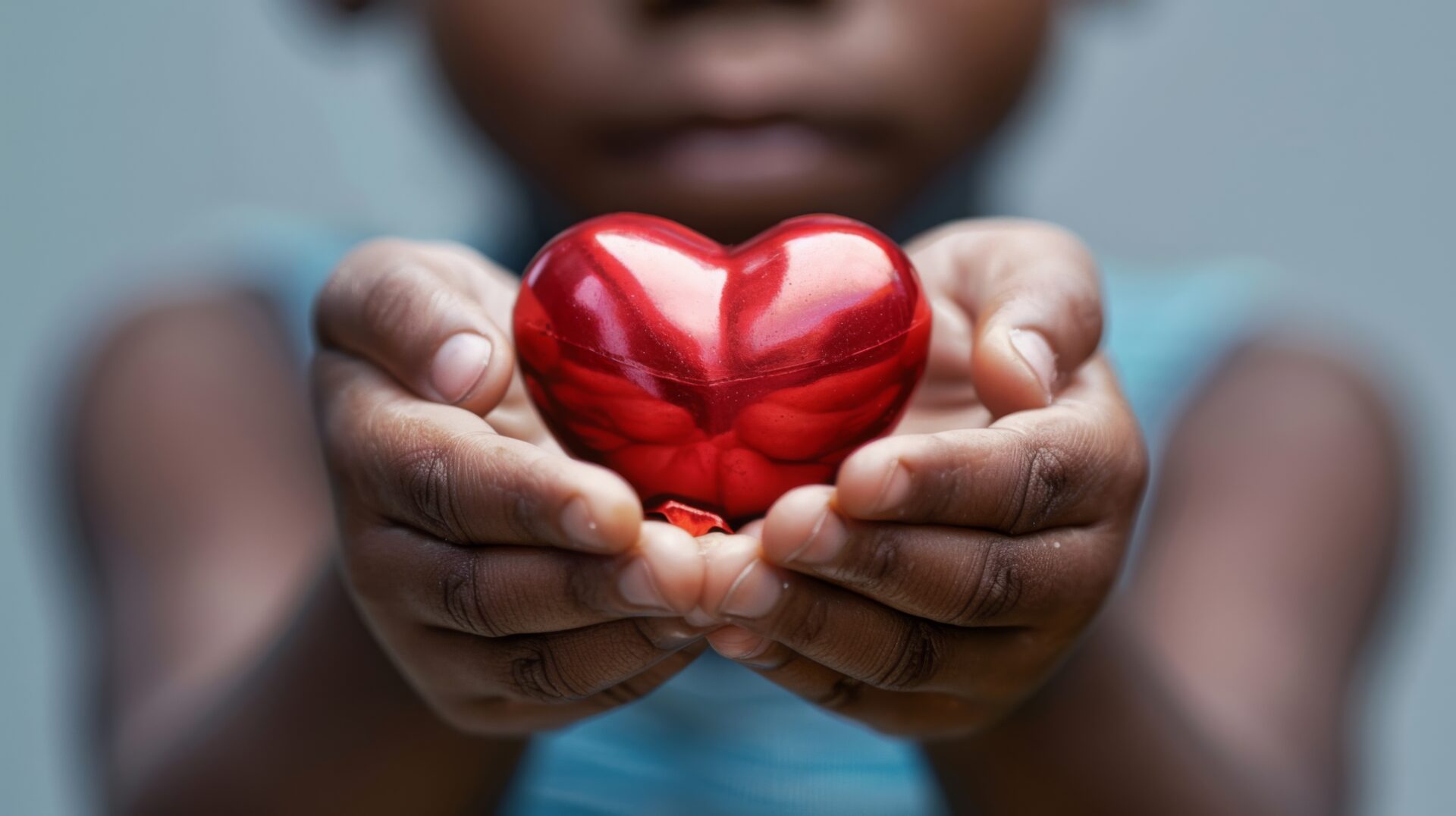 Child Holding Red Heart